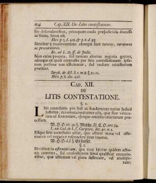 Cap. XII. De Litis Contestatione.