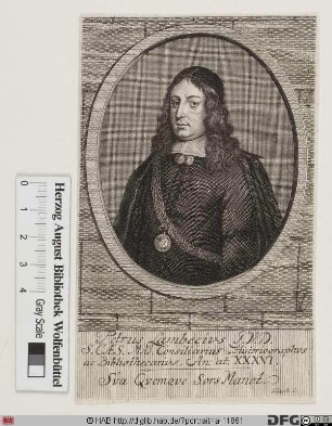 Bildnis Peter Lambeck (lat. Lambecius)