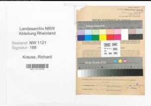 Entnazifizierung Richard Krause , geb. 08.12.1890 (Lehrer)