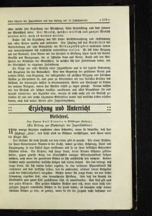 Vielleserei : (ein Beitrag zur Psychologie der Jugendlektüre)