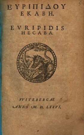 Euripidu Hekabē = Evripidis Hecaba