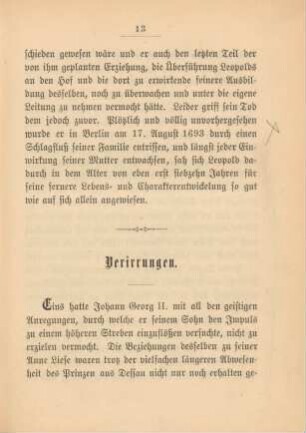 Verirrungen