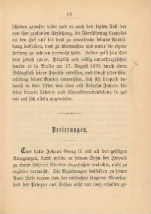 Verirrungen