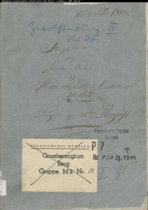 Zivilstandsregister der Mairie Ledde (Todesfälle 1811). (Gemeinde: Ledde, Kreis Tecklenburg)