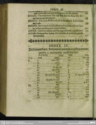 Index IV. Dictorum Sacr. Scripturae, partim explicatorum, partim a corruptelis vindicatorum