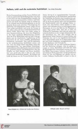 50: Holbein, Leibl und die malerische Sachlichkeit
