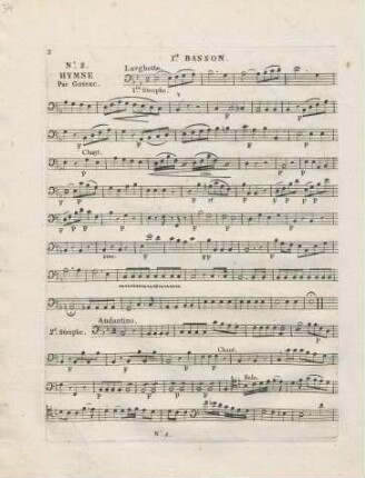 No. 2 Hymne. Par Gossec.