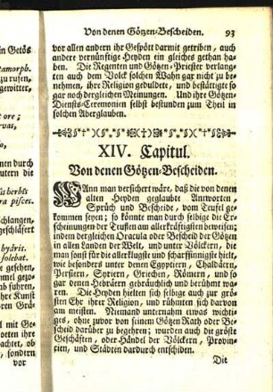XIV. Capitul. Von denen Götzen-Bescheiden.