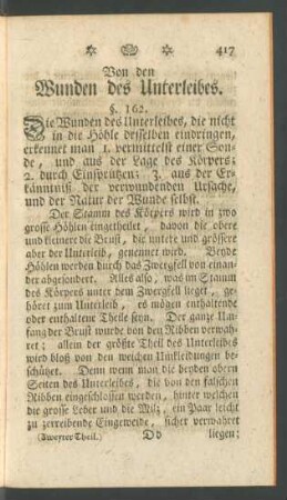 Von den Wunden des Unterleibes