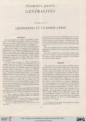 Première partie: Généralités