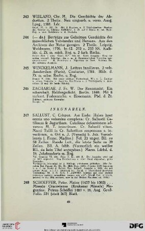 Inkunabeln (Nr. 247-248)