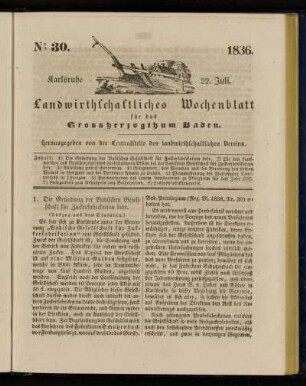 No 30. 1836. 22. Juli