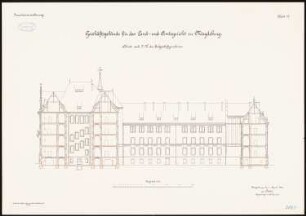 Land- und Amtsgericht, Magdeburg: Querschnitt 1:150