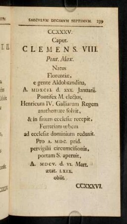 239-250, Saeculum Decimum Septimum (CCXXXV - CCXLVI)