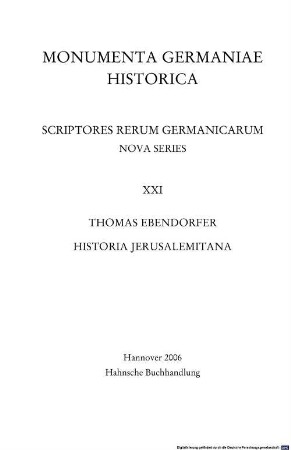 Historia Jerusalemitana