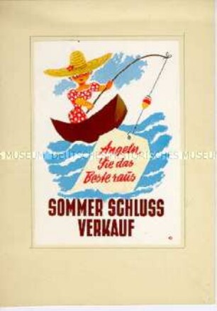 Werbetafel zum Sommer-Schluss-Verkauf