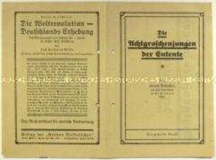 Aufruf der Deutschnationalen Volkspartei zur preußischen Landtagswahl 1921