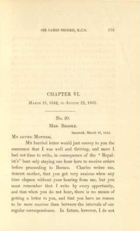 Chapter VI. March 16, 1842, to August 22, 1842