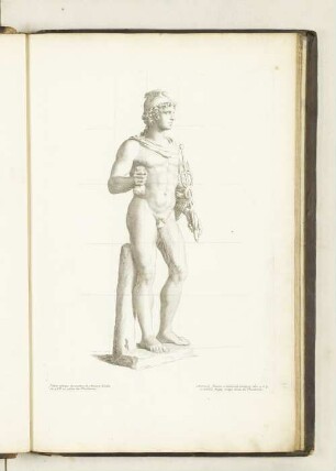 Statue antique de marbre de Mercure haulte de.4.P.1/2. au palais des Thuilleries.