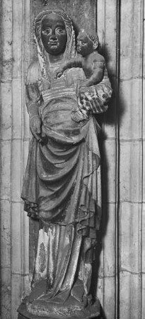 Halberstadt, Dom St. Stephanus und St. Sixtus, Marienkapelle, Anbetung der Heiligen Drei Könige, Madonna (Südwand)
