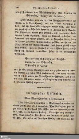 Dreyßigster Abschnitt. Vom Moosschnepfen (Bécassine)