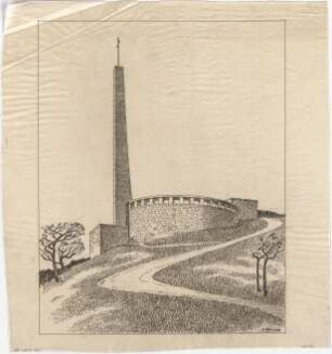 Billing, Hermann; Bühlertal (Baden-Württemberg); Kriegerdenkmal - Perspektivische Ansicht