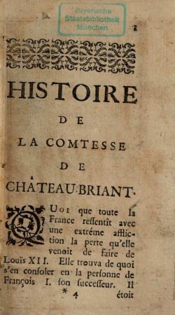 La Comtesse de Châteaubriant, ou les Effets de la Jalousie