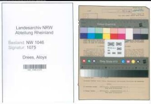 Entnazifizierung Aloys Drees , geb. 10.10.1911 (Vermessungsinspektor)
