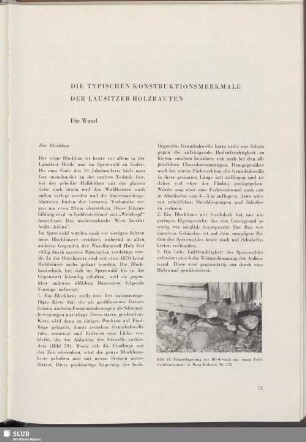 Die typischen Konstruktionsmerkmale der Lausitzer Holzbauten