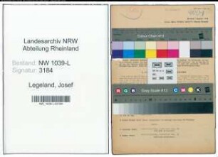 Entnazifizierung Josef Legeland , geb. 09.09.1909 (Beamter)