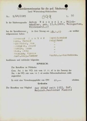 Wäckerle, Anton