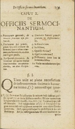 Caput X. De Officiis Sermocinantium