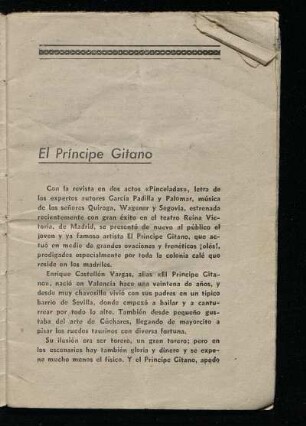 El príncipe gitano