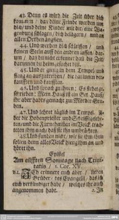 Am eilfften Sonntage nach Trinitatis