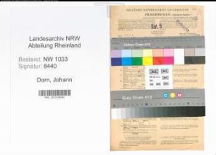Entnazifizierung Johann Dorn , geb. 08.03.1891 (Kriminalsekretaer)