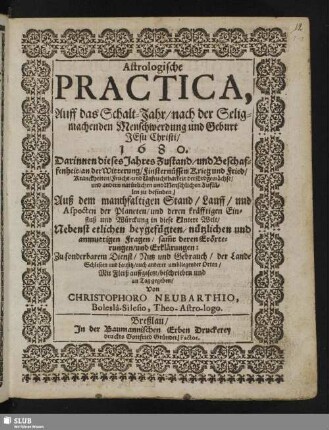 Astrologische Practica