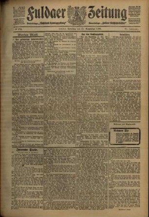 Vierte Ausgabe vom Samstag, den 27. November 1909.