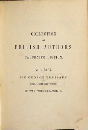 Sir George Tressady : in two volumes, 2