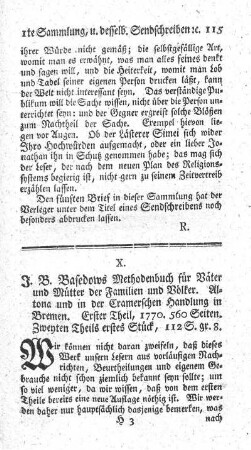 Methodenbuch für Väter und Mütter der Familien und Völker. T.1. T.2.,St.1.