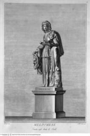 Il Museo Pio-Clementino, Tomo I-VII, Tomo I: Statue del Museo Pio-Clementino, Statue der Terpsichore