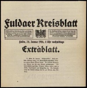 Zweite Ausgabe vom Montag, den 24. Januar 1916.