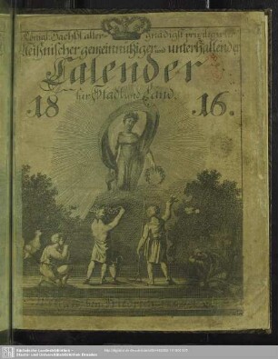 1816: Königl.-Sächs. allergnäd. privilegirter Meißnischer gemeinnütziger und unterhaltender Calender für Stadt und Land