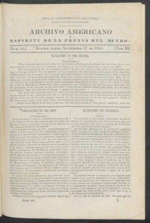 Número 10. - Buenos Aires, Noviembre 17 de 1848.