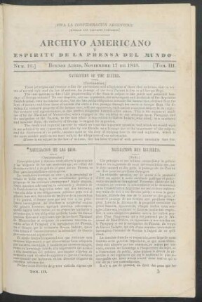 Número 10. - Buenos Aires, Noviembre 17 de 1848.