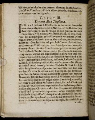Caput III. De annis Aerae Christianae