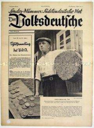 Halbmonatszeitschrift "Der Volksdeutsche" über das Leben der Deutschen im Sudetenland (Sondernummer)