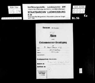 Firma David Ostheimer OHG in Merchingen, Landesproduktehandlung, Getreidehandlung Inhaber: Nathan und Sigmund Ostheimer Sitz: Bad Mergentheim, zuvor Merchingen/Baden