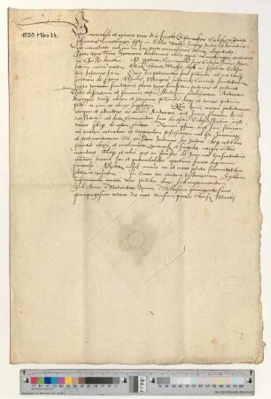 Präsentation an Propst Jacob Schomaker für eine Commende am Matthias Altar zu St. Johannis [lat].