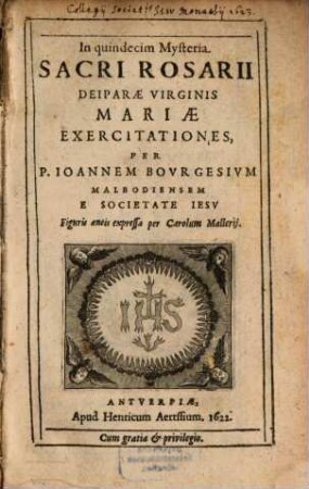 In quindecim mysteria sacri rosarii Exercitationes