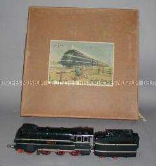 Zeuke-Eisenbahn im Originalkarton: Stromlinienlokomotive FD50 der Deutschen Reichsbahn